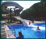 water slide at chief logan state park swimming pool